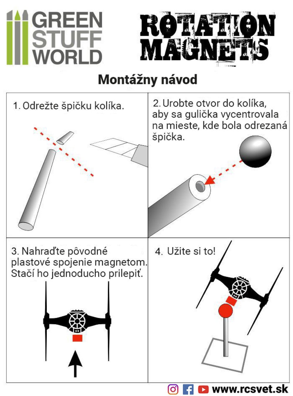 Forgó mágneses modelltartó